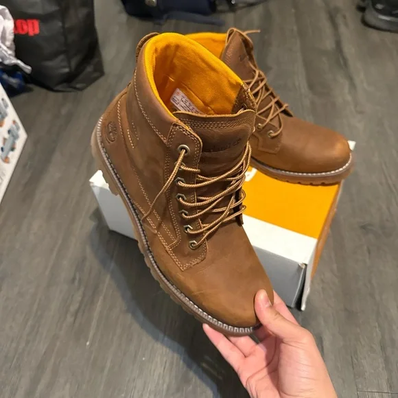 Timberland Brown Leather Boots with Lace-Up Design Timberland | Shoes | Timberland Brown Leather Mens Boots  main image 2